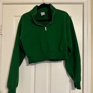 EUC Aritzia TNA Cozy Fleece Perfect 1/4 Quarter Zip Sweatshirt - Size M